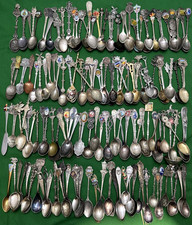 150+ Pc Silverplated Sm 3-6"COLLECTIBLE / SOUVENIR SPOONS Antique to Vintage Mix