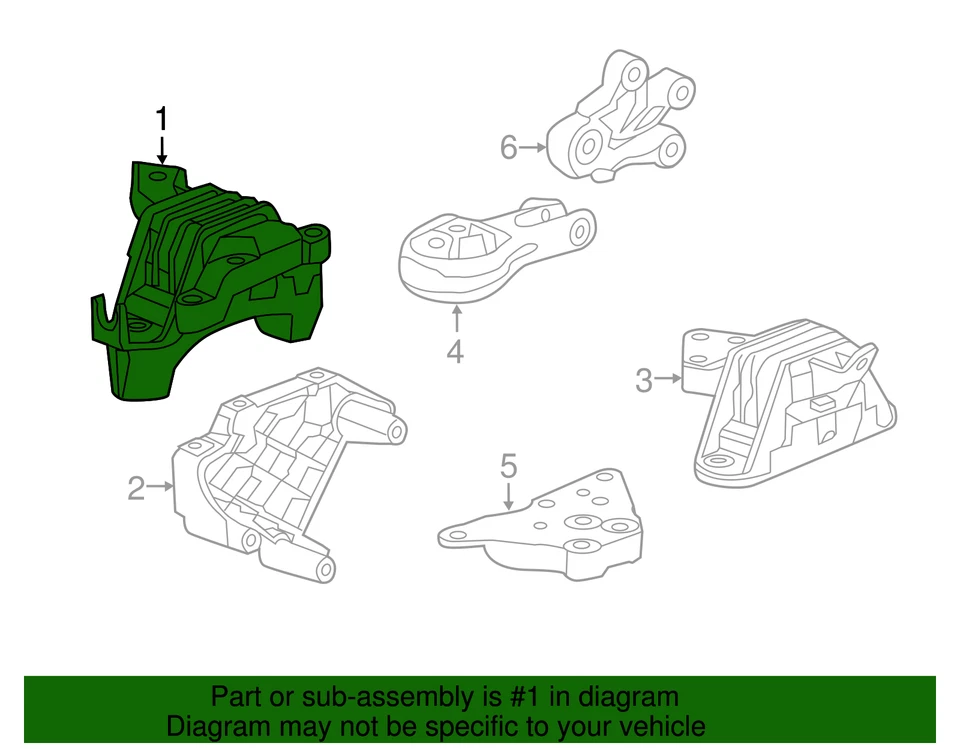 Подлинное крепление двигателя со стороны пассажира GM 23291455 - Изображение 3 из 3