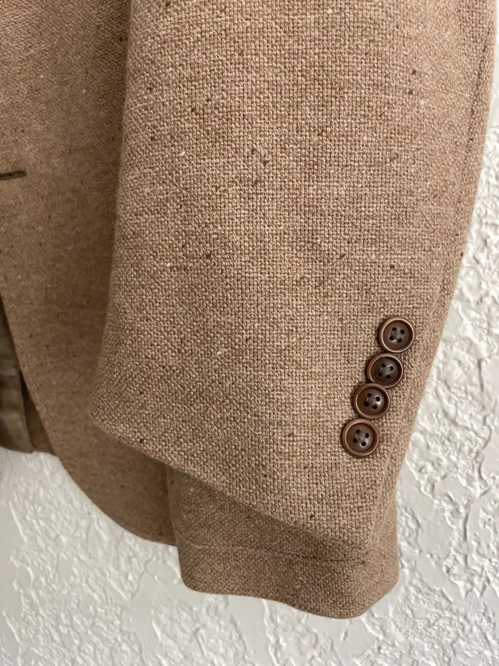 🔥 POLO RALPH LAUREN® RARE 80s Donegal Textured Tweed Chore 3 Roll 2 Blazer - XL - Image 2 of 4