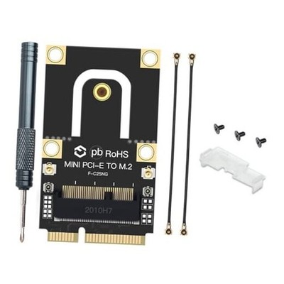 M.2 Key A/E to Mini PCI-E Adapter - Enable WiFi 6 Upgrade (AX210/AX200/9260) 