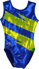 Obersee Girls O3gl058cxxs Leotard Gymnastics Suit, Blue/Green, 2-3 Years