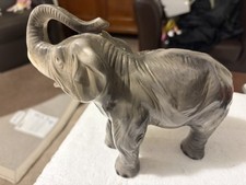 Vintage German Porcelain Elephant Figure c1930&ndash;50 Grey Glaze Very good condition