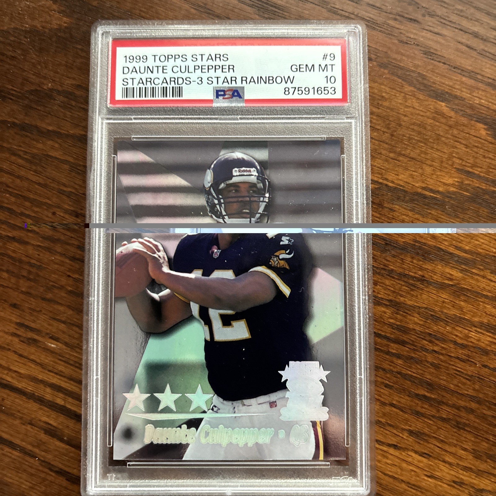 Daunte Culpepper Topps Stars Starcards #9 Starcards-3 Star Rainbow