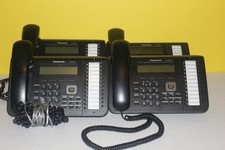 PANASONIC CORDED DIGITAL 3 LINE TELEPHONE,BLACK ( KX-DT543) LOT OF 4 PHONE