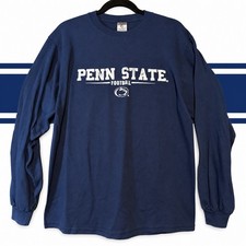 Vintage Jerzees Penn State Nittany Lions Mens Long Sleeve Crew Neck Shirt L 90s