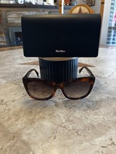 Max Mara MM0009 LOGO3 Oversized Tortoiseshell Sunglasses 52 17 140 New w/ Case