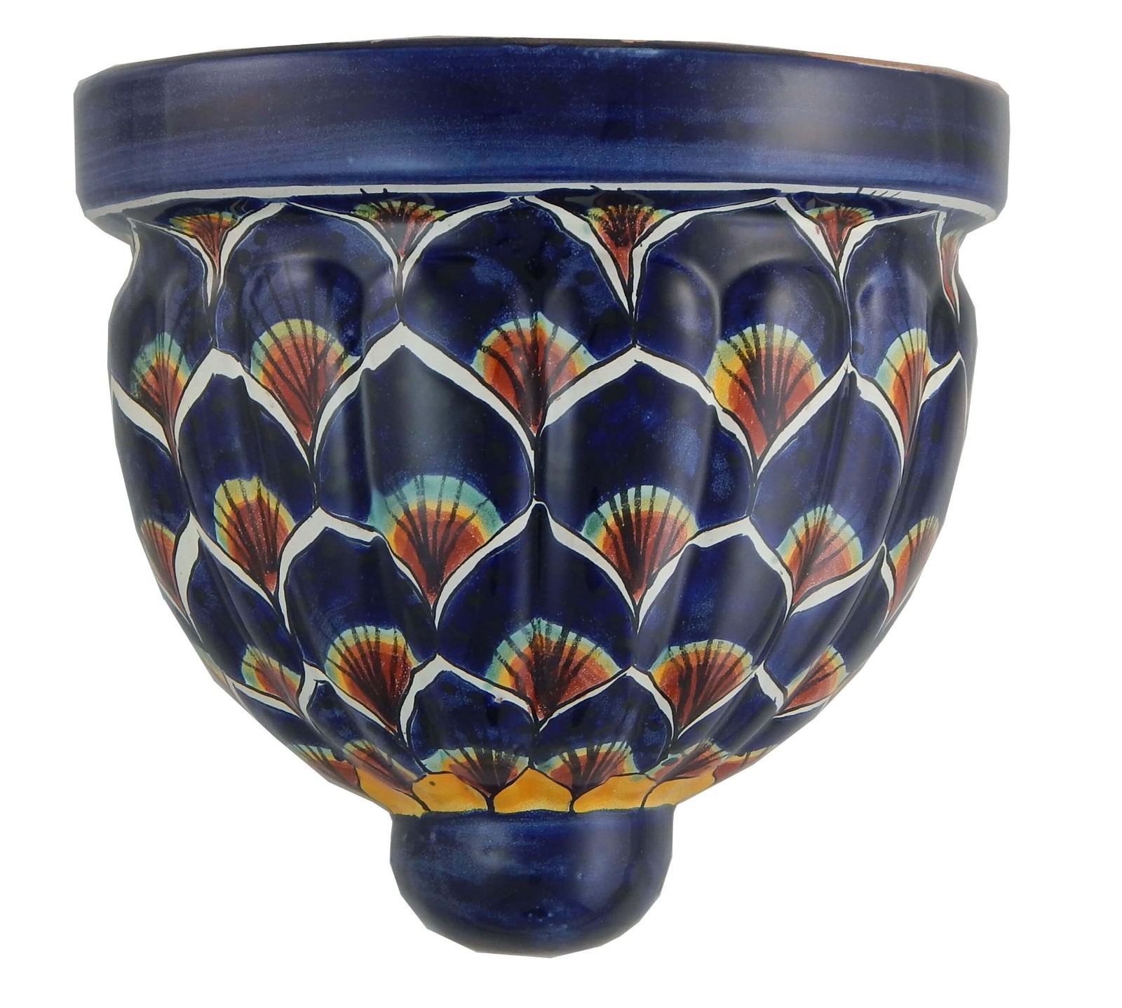 Mexican Talavera Pottery  Wall Hanging Ceramic Sconce Planter # 35