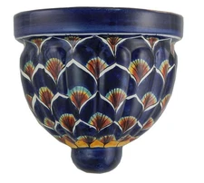 Mexican Talavera Pottery  Wall Hanging Ceramic Sconce Planter # 35