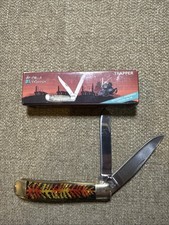 Classic Pocket Knife Trapper Resin Handles Steel Warrior, SW-108TR, 2-7/8"