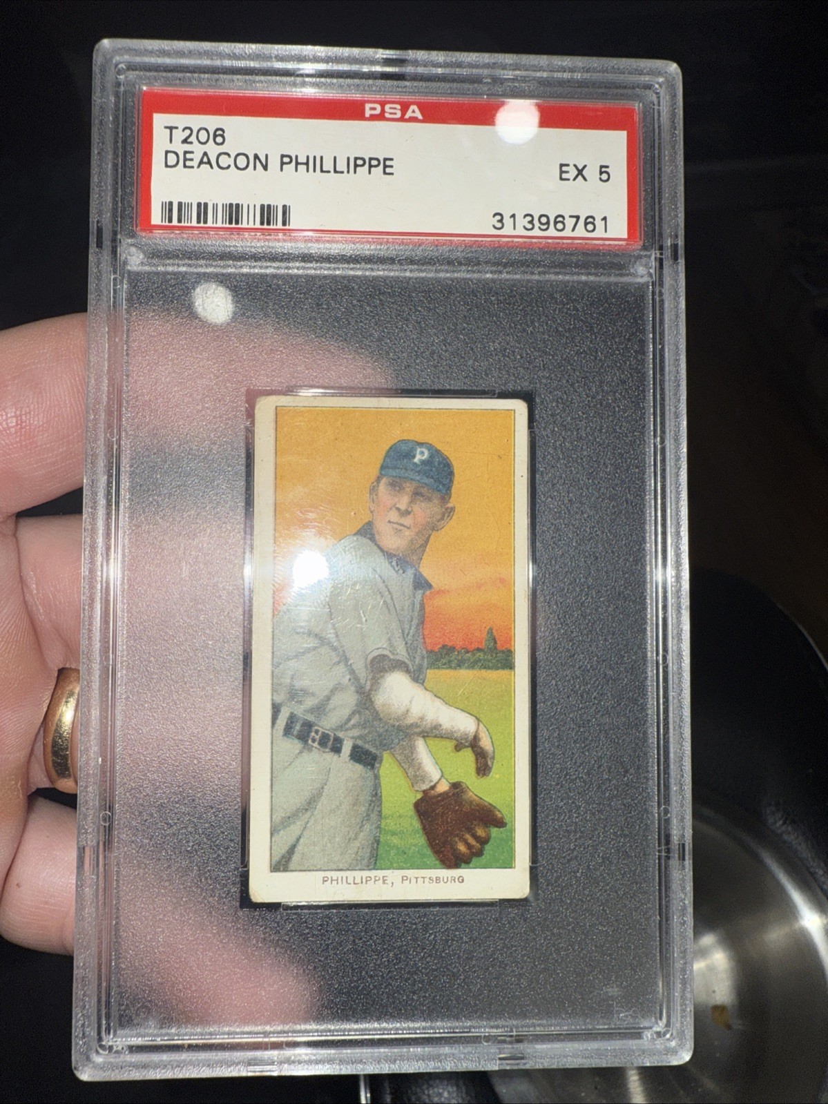 1910 T206 Deacon Phillippe PSA 5 SwCap350 Pittsburg Pirates 1909WSC 35.6WAR 189W