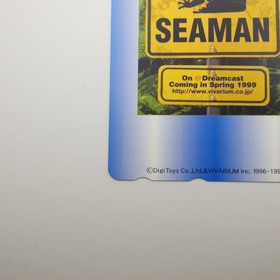 Japanese Telephone Card Seaman Dreamcast  SEGA  1999
