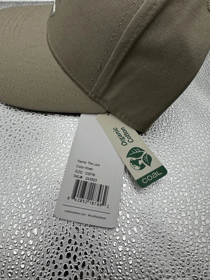 煤帽棒球帽卡其色有机棉 Sasquatch 刺绣男式均码 — 第 3/4 张图片