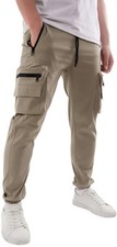 Pantalones cargo ligeros Soulstar para hombre beige elegantes pantalones de chándal pantalones deportivos