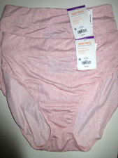 Warners HI CUT brief 2-Pairs no pinch dig free polyester 5138 pink womens 2XL/9
