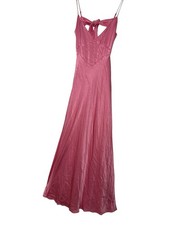 Bardot Maxi Dress Women’s Large Size 8  Pink Sleeveless Long Zip Cóctel Party