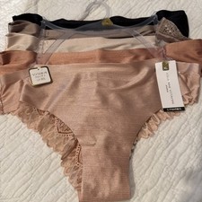 Adrienne Vittadini Womens Bikini Underwear Panties Nylon Spandex 5-Pair XL