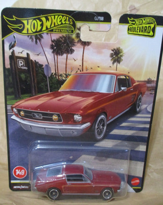 Hot Wheels Boulevard Premium Series  '67 Custom Ford Mustang   1:64 Rubber Tires