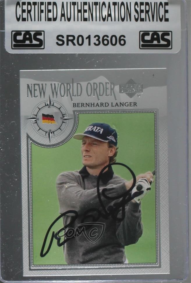 CAS Certified 2002 Upper Deck New World Order Silver Bernhard Langer Sealed 0f3