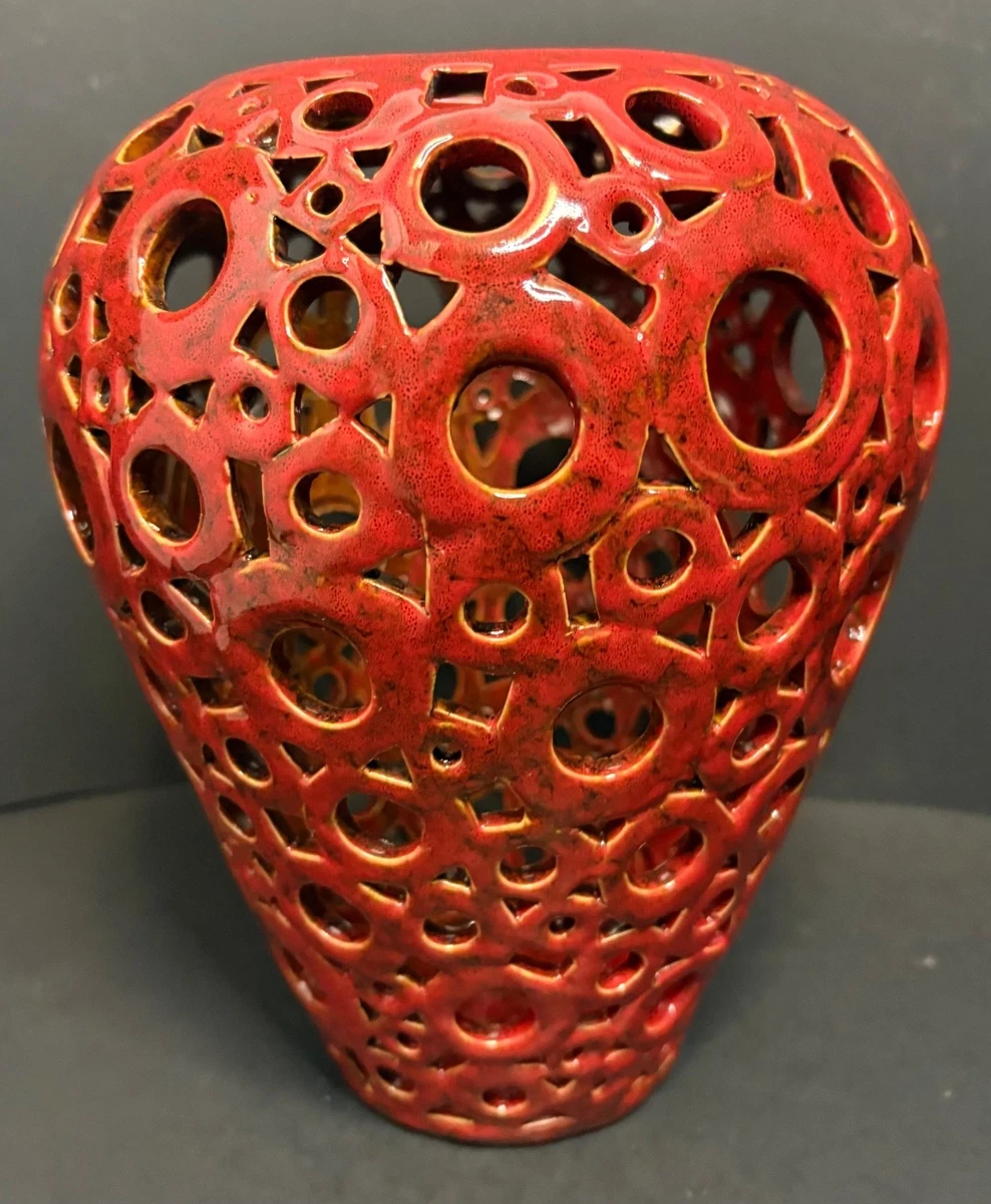 Cylinder Red Ceramic Vases for sale | eBay