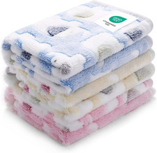 1 Pack 3 Blankets Super Soft Fluffy Premium Cute Elephant Pattern Pet Blanket Fl