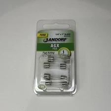 Jandorf Glass #60655 Cartridge Fast-Acting Fuse, AGX FSX 1AMP 250 V NEW