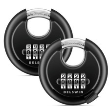 4-Digit Disc Combination Lock Outdoor - Heavy Duty Combination Padlocks with ...