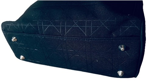 GROSSES CHRISTIAN DIOR SIGNATURE KOSMETIKETUI 2 CMPTMTS SILBER BASIS NIETEN 2 REISSVERSCHLÜSSE - Bild 5 von 6