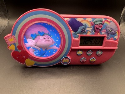DreamWorks Trolls alarm singing Clock Tested And Works Sounds And Lights!