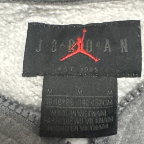 Nike AIR JORDAN Youth Size Large Gray Black Hoodie Full Zip Jacket - Picture 3 of 9