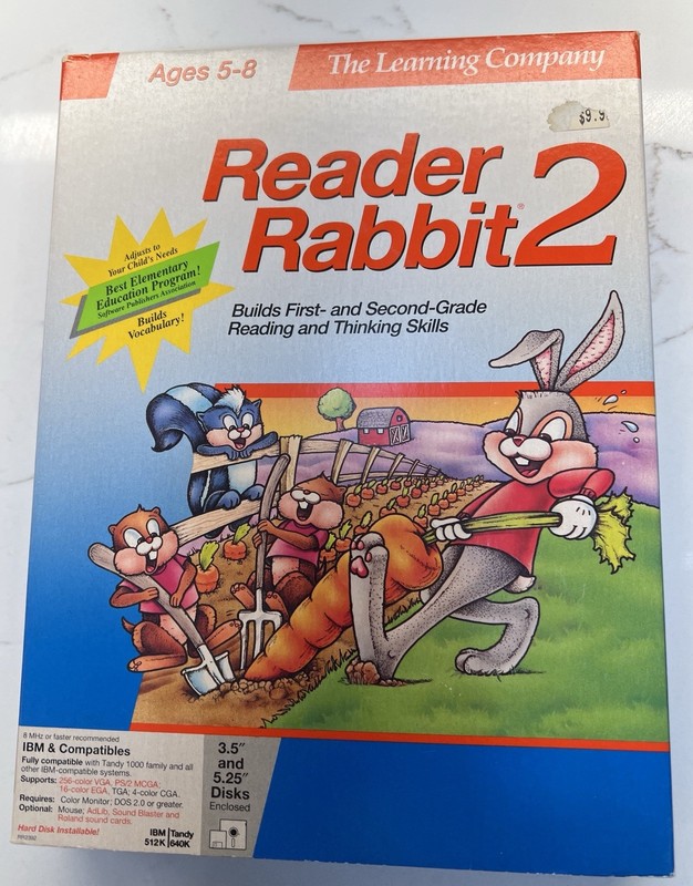 Vintage CIB Reader Rabbit 2 by The Learning Company for PCs