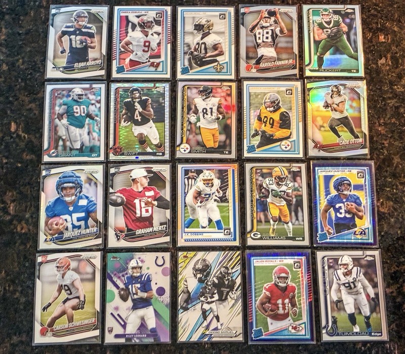 20 Card NFL Lot - Rookies, Prizms, Refractors & More! 🔥
