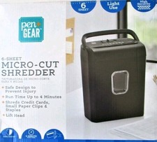 Micro-Cut Paper Shredder - P-4 High-Security Level, 6-Sheet Capacity, Black