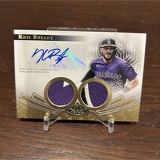 Topps 2023 Tier One Kris Bryant T1AR-KB Autograph /25 Dual Relic Rockies
