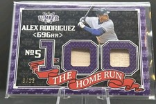 2024 Leaf Lumber Baseball Alex Rodriguez Game Used Lumber Bat #5 All Time 9/12