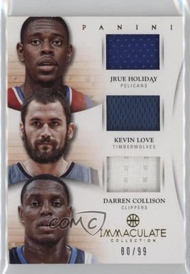 2012 Panini Immaculate Trios Materials 80/99 Darren Collison Jrue Holiday 0f8t