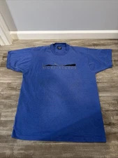 Vtg 90s Night Person T Shirt Sz XL Moon Stars Blue SS Made in USA