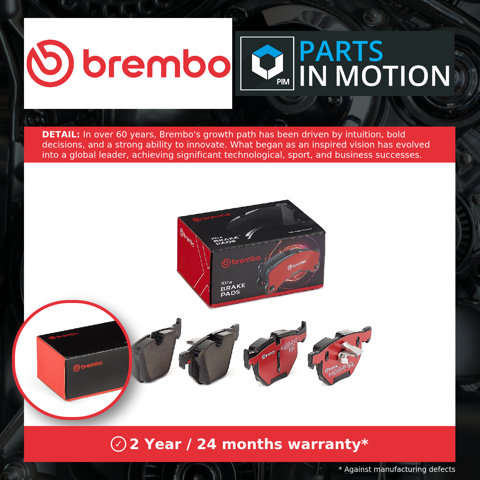 Fits BREMBO P 06 033X Brake Pad Set, Disc Brake - Image 11