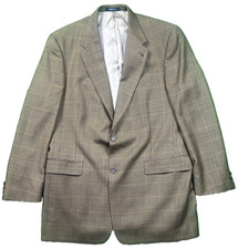 Austin Reed Men  s Wool Sport Coat 42R Brown Houndstooth Blazer Jacket