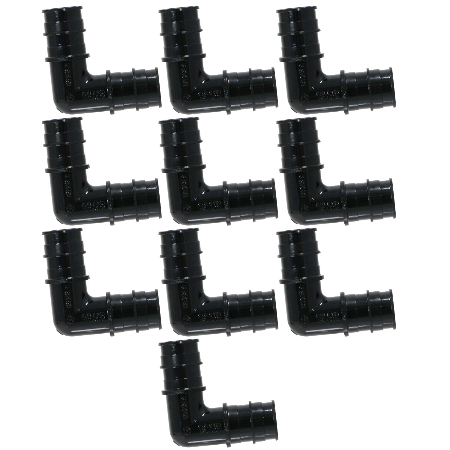 10 Pack XFITTING 3/4" Pex A Elbow, 3/4" Poly Alloy Expansion Plastic Elbow