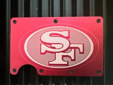 Metal Wallet - Laser Engraved San Fransisco 49ers - RFID Blocking