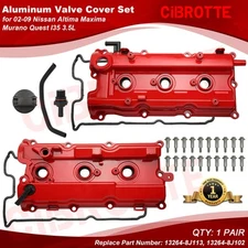 ⭐Left & Right Aluminum Valve Covers for 02-09 Nissan Altima Maxima Murano Quest⭐
