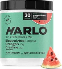 - Watermelon Salt Electrolyte Drink Mix w/Bovine Collagen & Creatine - Crea