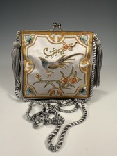 China Chinese Silk Embroidered Embroidery Purse Forbidden Stitch Avian  Floral