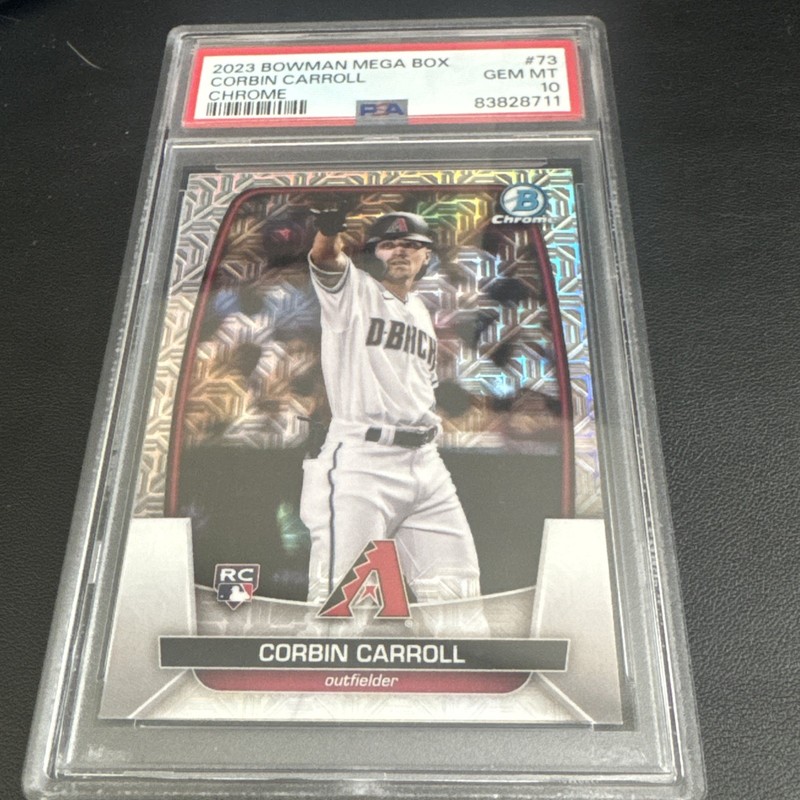 Bowman Chrome 2023 Corbin Carroll RC Mojo Refractor Diamondbacks PSA 10