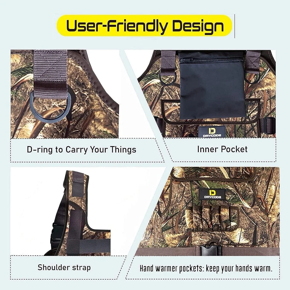 DRYCODE Neoprene Chest Waders,Boot Foot Cleated, Waterproof/insulated/breathable - Image 4 of 4