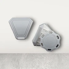 Precision Football Helmet Visor Clips - Cool Grey