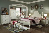 Schlafzimmer Bett 2X Nachttisch Hocker Komplette Set Holz MöBel Zimmer 4Tlg. Neu