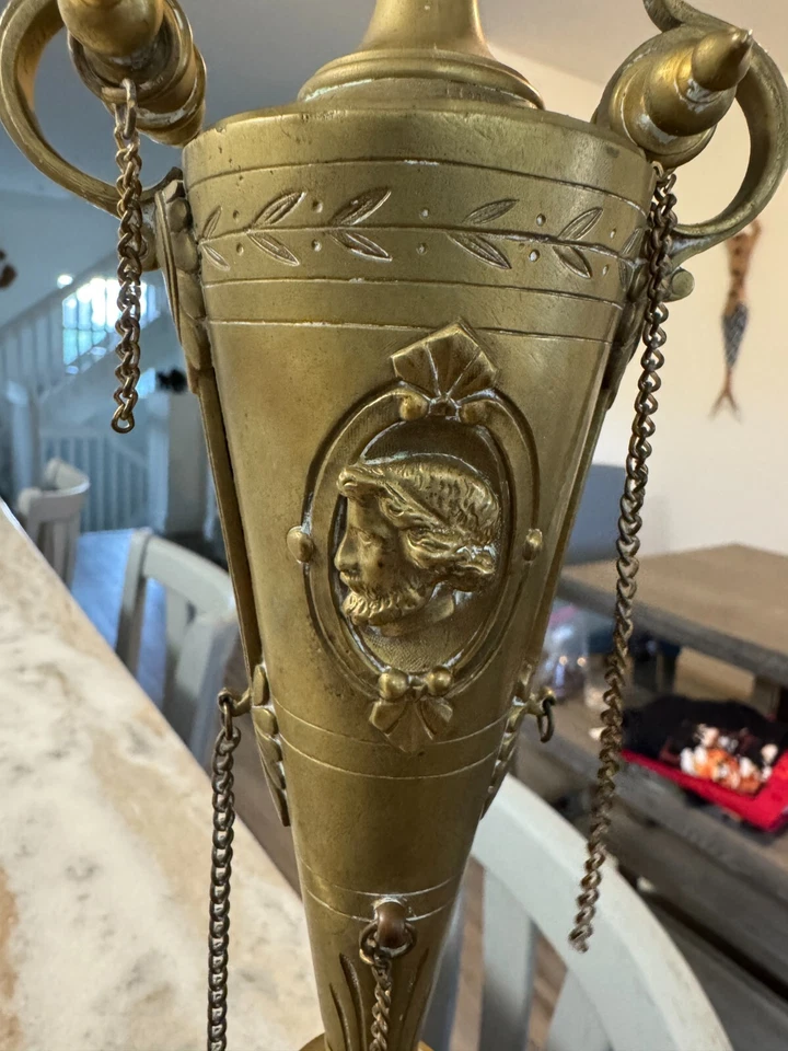 6 candelabros Imperio Francés Continental bronce dorado y mármol oscuro siglo XIX 22,5" h Foto 3 de 4