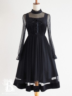 Abc Une Face Laceup Docking Midi Dress Black Lolita Japan F493 Ebay