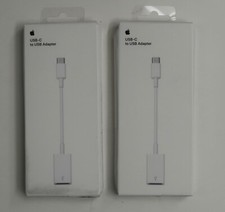 GENUINE Lot of 2 Apple MJ1M2AM/A USB-C to USB Adapter for MacBook BRAND NEW
